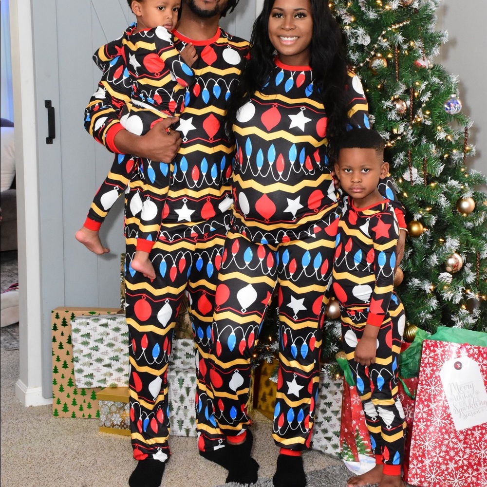 Light Bulb Christmas Pajamas NWT